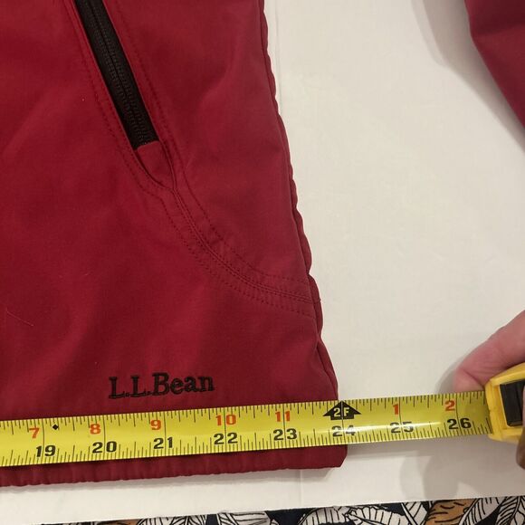 L.L. Bean Red Women’s X-Large Windstopper Fall Rain Soft shell Jacket Full Zip - Picture 9 of 15
